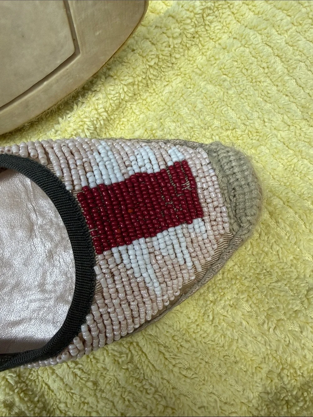 Beaded espadrilles - tie up - bought at anthropology